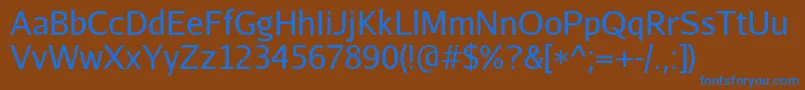 AurulentsansRegular Font – Blue Fonts on Brown Background