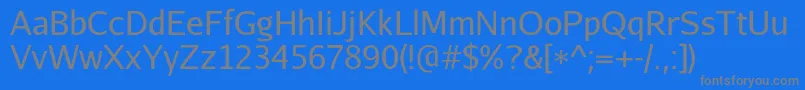 AurulentsansRegular Font – Gray Fonts on Blue Background