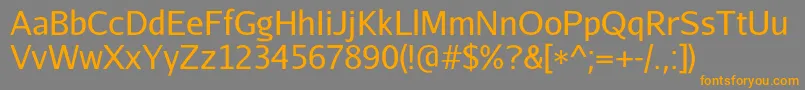 AurulentsansRegular Font – Orange Fonts on Gray Background