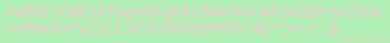 AurulentsansRegular Font – Pink Fonts on Green Background