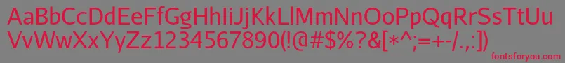 AurulentsansRegular Font – Red Fonts on Gray Background