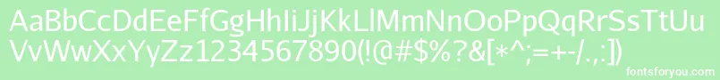 AurulentsansRegular Font – White Fonts on Green Background
