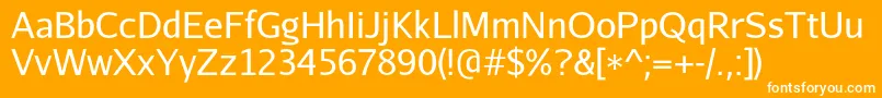 AurulentsansRegular Font – White Fonts on Orange Background