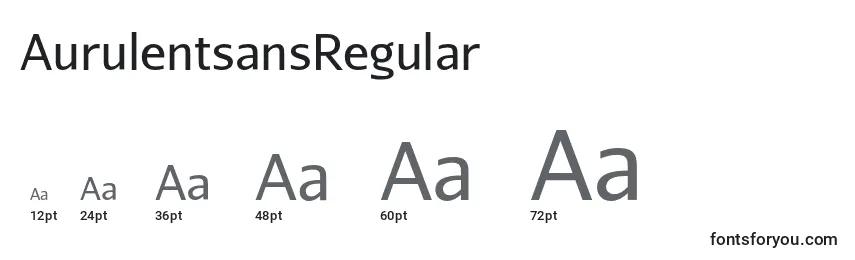 Размеры шрифта AurulentsansRegular