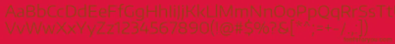 EncodesanswideLight Font – Brown Fonts on Red Background