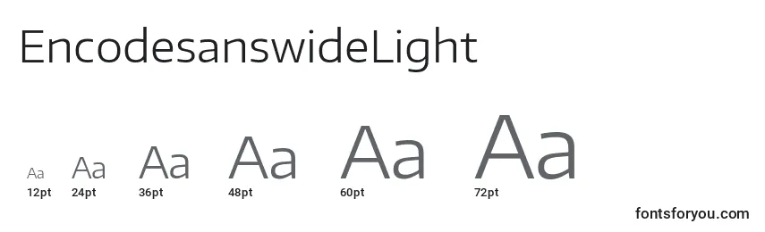 EncodesanswideLight Font Sizes