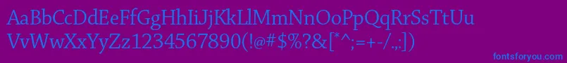 Lisätietoja ChaparralproDisp-fontista ChaparralproDisp-fontti – siniset fontit violetilla taustalla