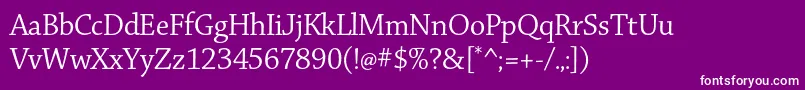 ChaparralproDisp-Schriftart – Weiße Schriften auf violettem Hintergrund