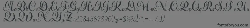 AdanaScript Font – Black Fonts on Gray Background