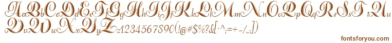 AdanaScript-fontti – ruskeat fontit valkoisella taustalla