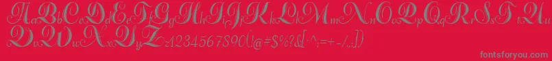 AdanaScript Font – Gray Fonts on Red Background