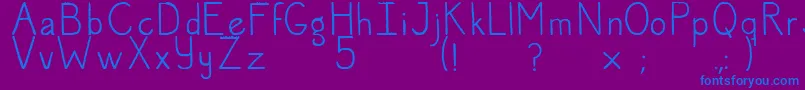 Jose Font – Blue Fonts on Purple Background