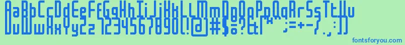 MochaBook Font – Blue Fonts on Green Background