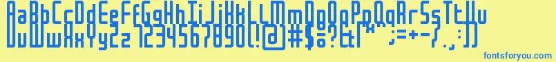 MochaBook Font – Blue Fonts on Yellow Background