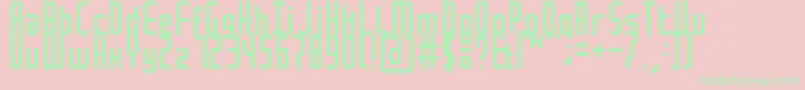 MochaBook Font – Green Fonts on Pink Background