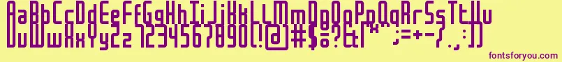 MochaBook Font – Purple Fonts on Yellow Background