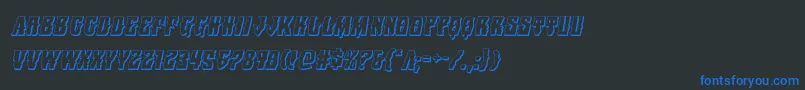 Warlocksale3Dital Font – Blue Fonts on Black Background