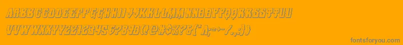 Warlocksale3Dital-Schriftart – Graue Schriften auf orangefarbenem Hintergrund