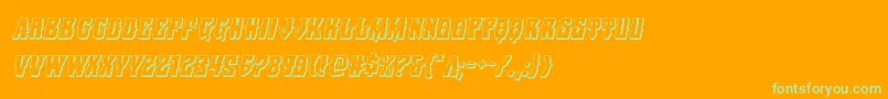 Weitere Informationen zur Warlocksale3Dital-Schriftart Warlocksale3Dital-Schriftart – Grüne Schriften auf orangefarbenem Hintergrund