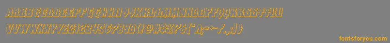 Warlocksale3Dital-Schriftart – Orangefarbene Schriften auf grauem Hintergrund