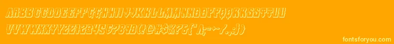 Warlocksale3Dital Font – Yellow Fonts on Orange Background