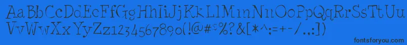 Minyanouvellegaunt Font – Black Fonts on Blue Background