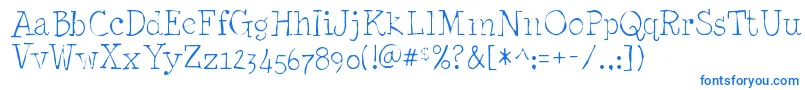 Minyanouvellegaunt Font – Blue Fonts on White Background