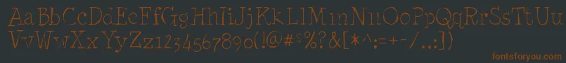 Minyanouvellegaunt Font – Brown Fonts on Black Background