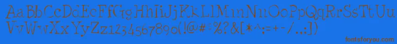 Minyanouvellegaunt Font – Brown Fonts on Blue Background