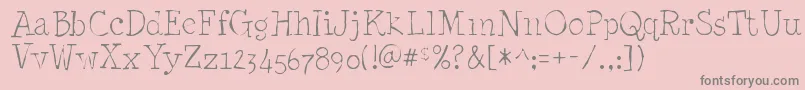 Minyanouvellegaunt Font – Gray Fonts on Pink Background