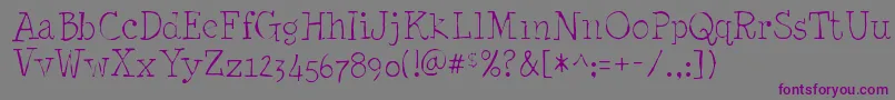 Minyanouvellegaunt Font – Purple Fonts on Gray Background