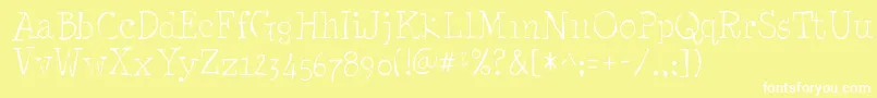 Minyanouvellegaunt Font – White Fonts on Yellow Background