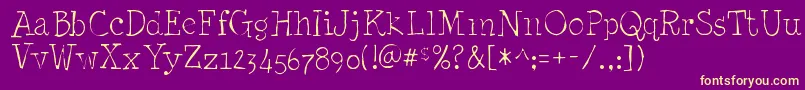 Minyanouvellegaunt Font – Yellow Fonts on Purple Background