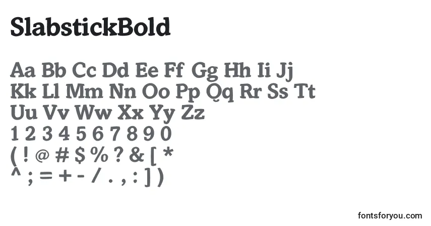 Schriftart SlabstickBold – Alphabet, Zahlen, spezielle Symbole