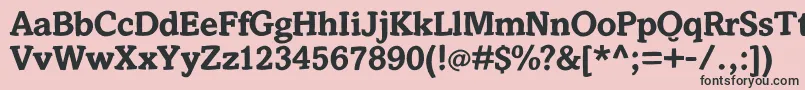 SlabstickBold Font – Black Fonts on Pink Background