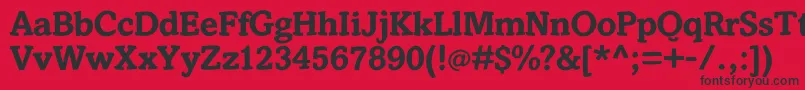 SlabstickBold Font – Black Fonts on Red Background