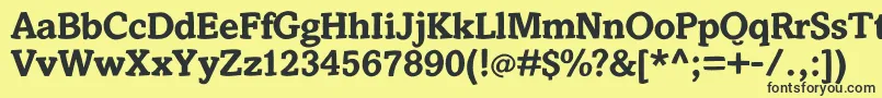 SlabstickBold Font – Black Fonts on Yellow Background