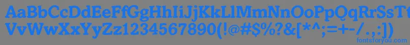 SlabstickBold Font – Blue Fonts on Gray Background