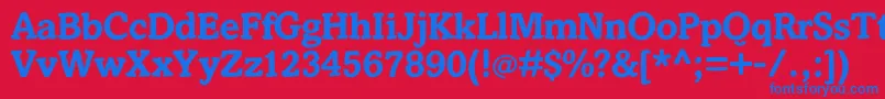 SlabstickBold Font – Blue Fonts on Red Background