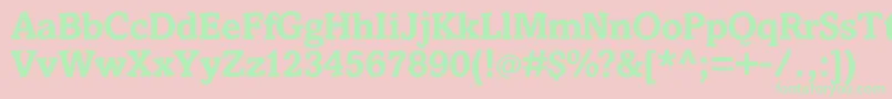 SlabstickBold Font – Green Fonts on Pink Background