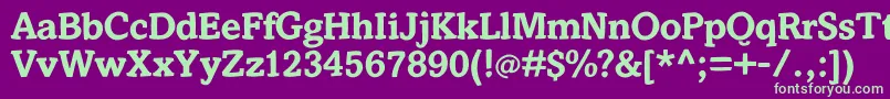 SlabstickBold Font – Green Fonts on Purple Background