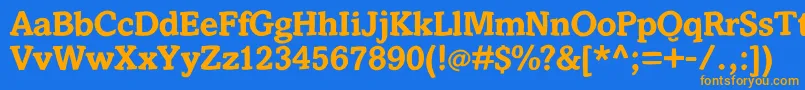 SlabstickBold Font – Orange Fonts on Blue Background