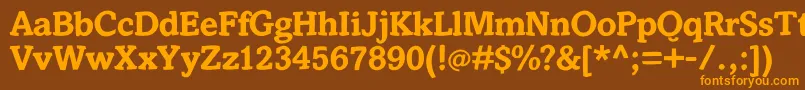 SlabstickBold Font – Orange Fonts on Brown Background