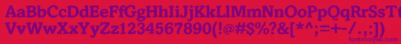 SlabstickBold Font – Purple Fonts on Red Background