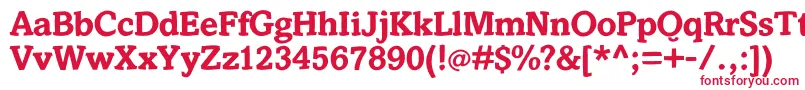 SlabstickBold Font – Red Fonts on White Background