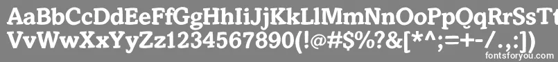 フォントSlabstickBold – 灰色の背景に白い文字