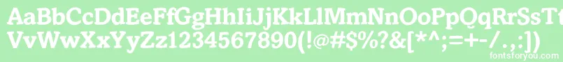 SlabstickBold Font – White Fonts on Green Background