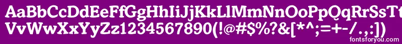 SlabstickBold Font – White Fonts on Purple Background