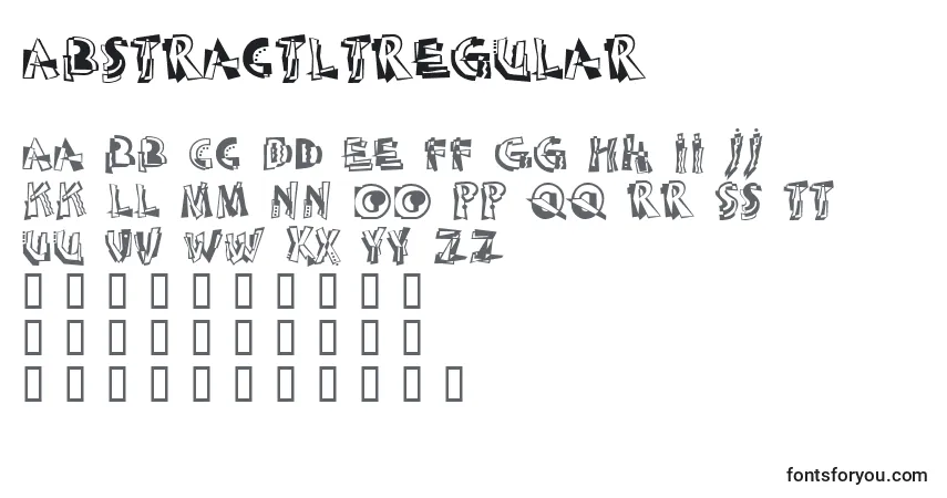 A fonte AbstractLtRegular – alfabeto, números, caracteres especiais