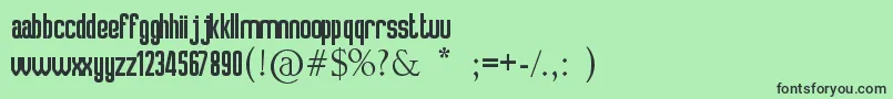 フォントCrosslink – 緑の背景に黒い文字